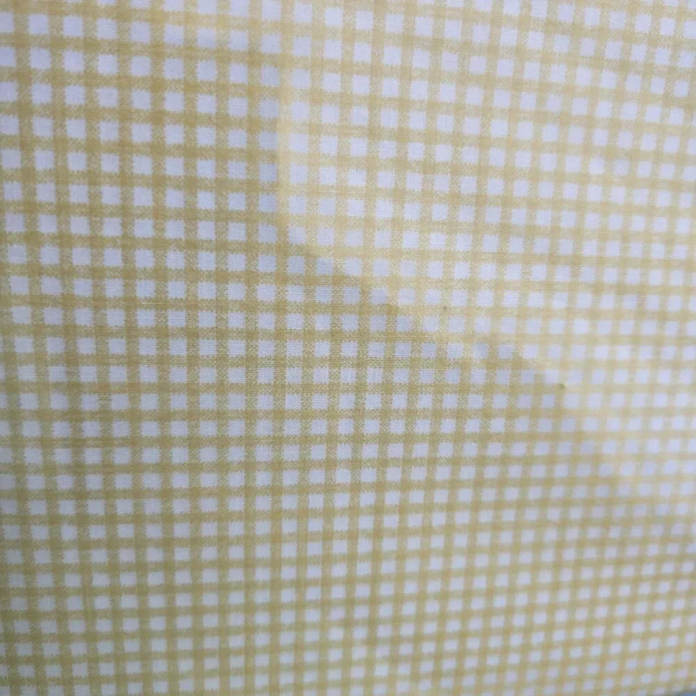 VTG Wamsutta Supercale Plus Twin Flat Sheet YELLOW Gingham Sealed/Unused